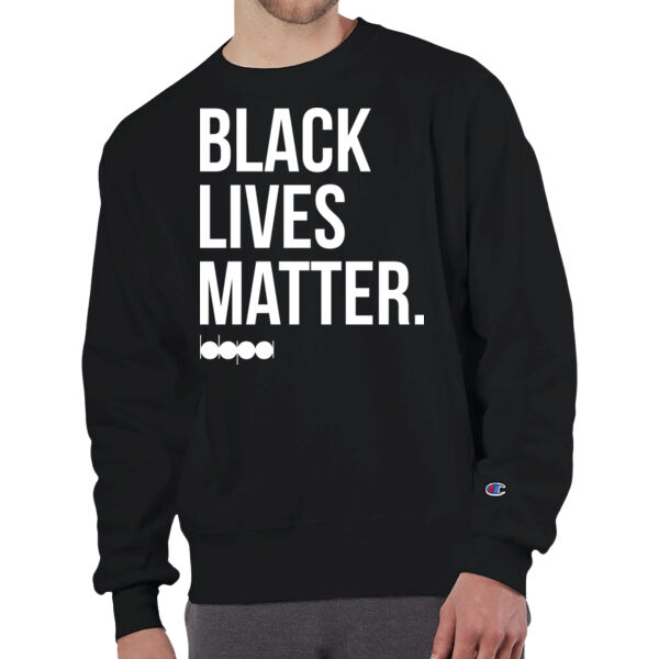 bbpa BLM Unisex Champion Brand Crewneck Sweater (Text) Thumbnail